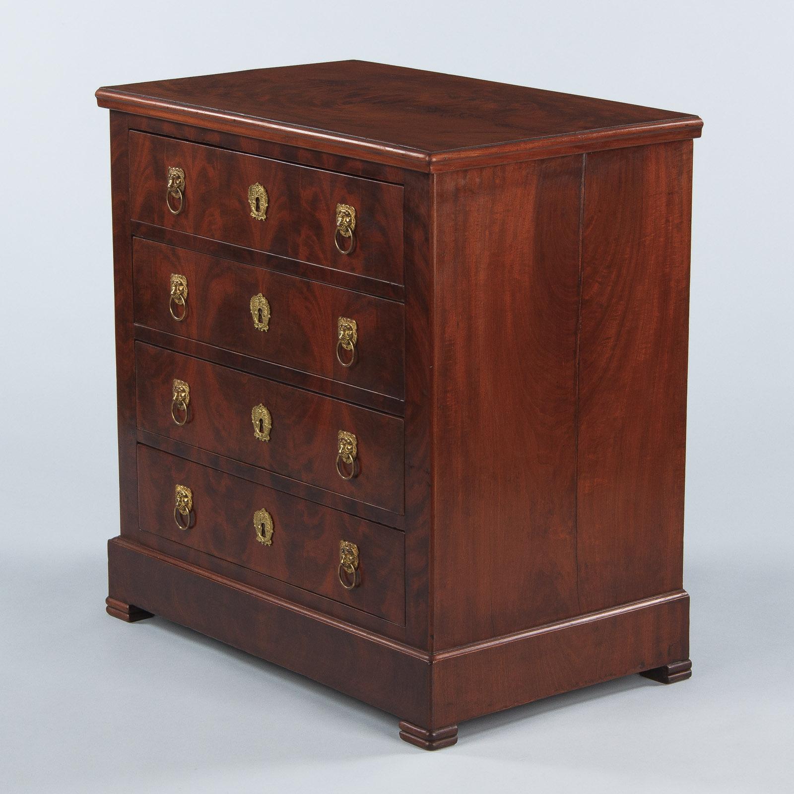 French Empire Style Mahogany Chest of Drawers, circa 1920s 5