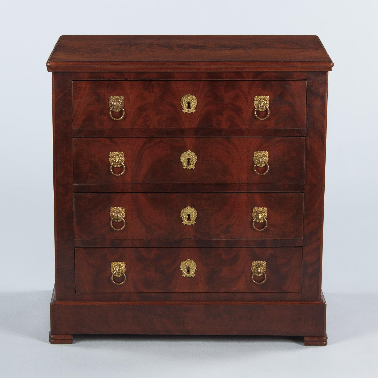 French Empire Style Mahogany Chest of Drawers, circa 1920s 8