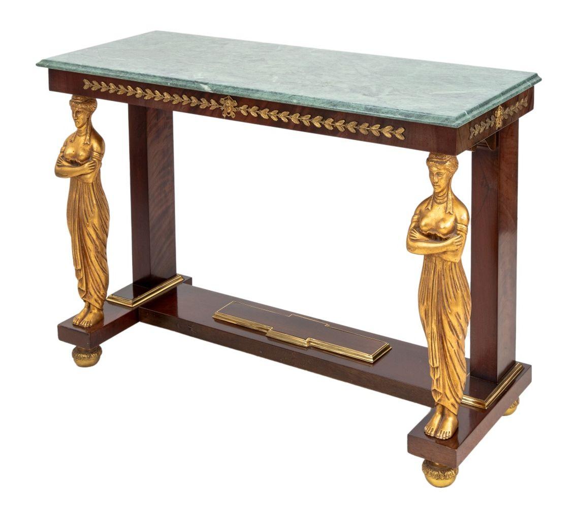 Français Table console en acajou de style Empire en vente