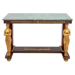 French Empire Style Mahogany Console Table