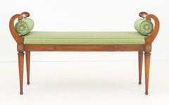 French Empire Style Mahogany Curved Window Seat