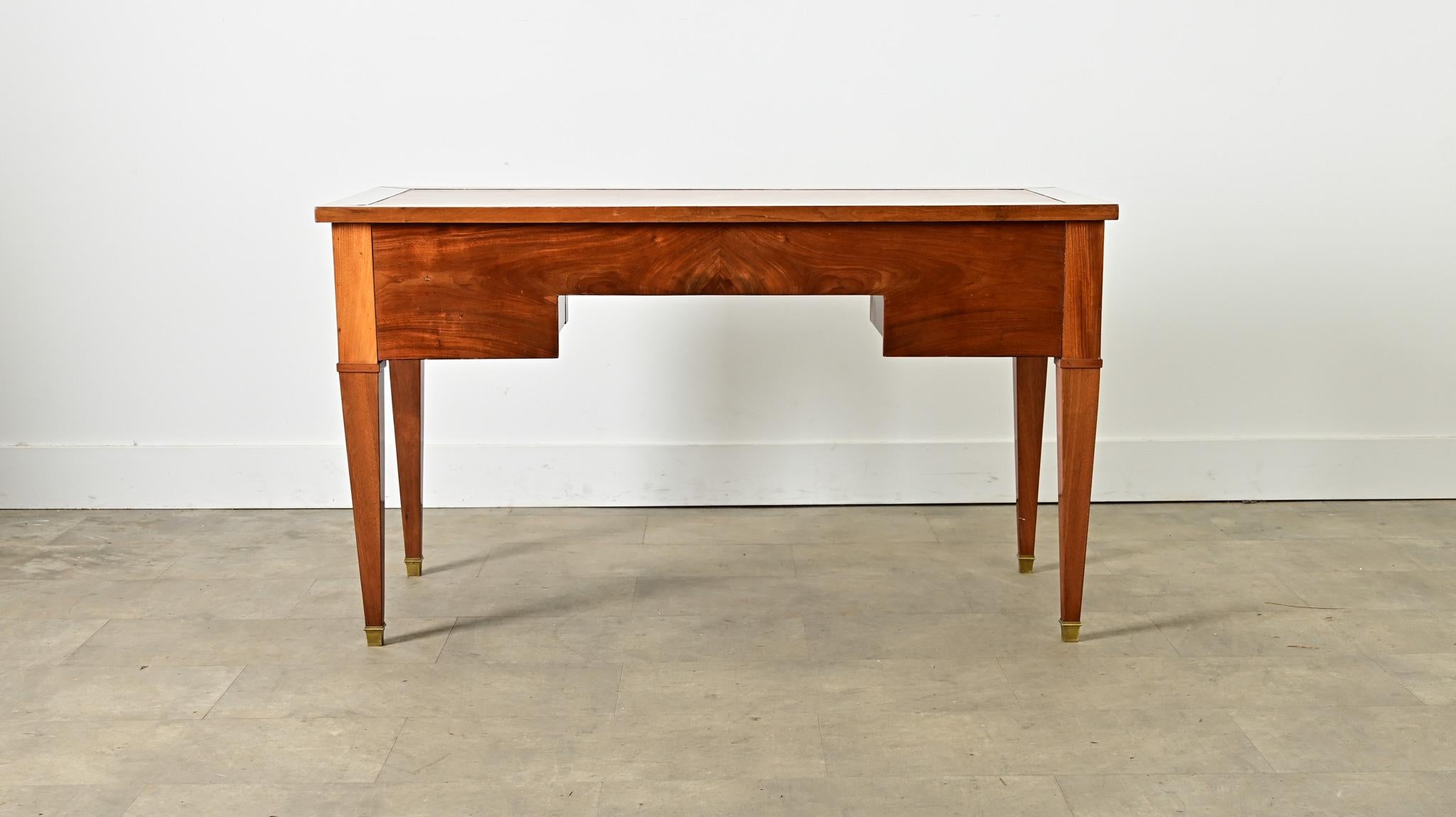 French Empire Style Mahogany & Leather Desk For Sale 4