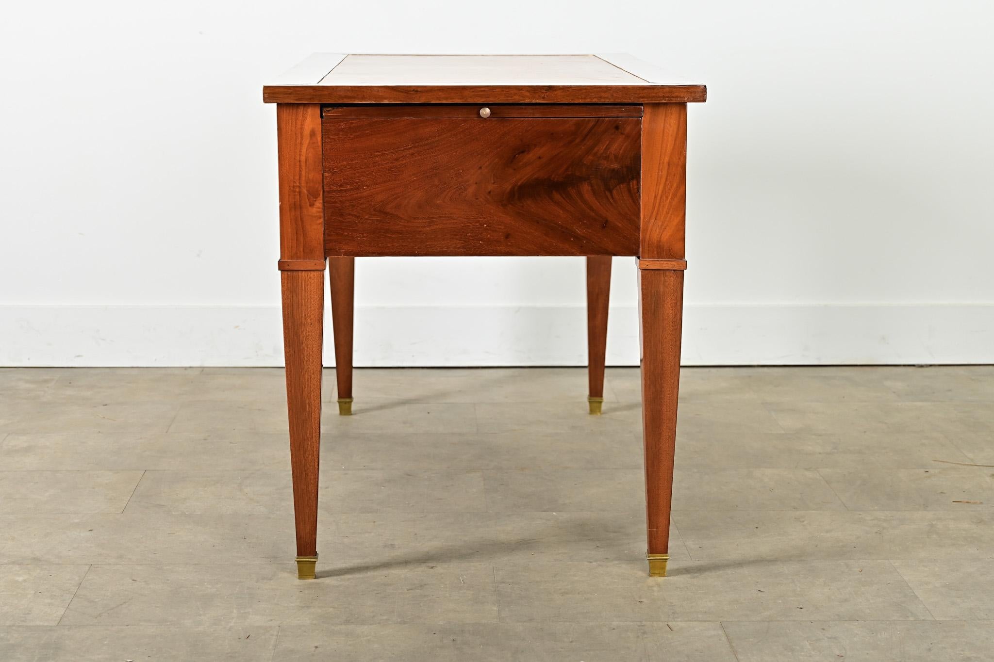 French Empire Style Mahogany & Leather Desk For Sale 5