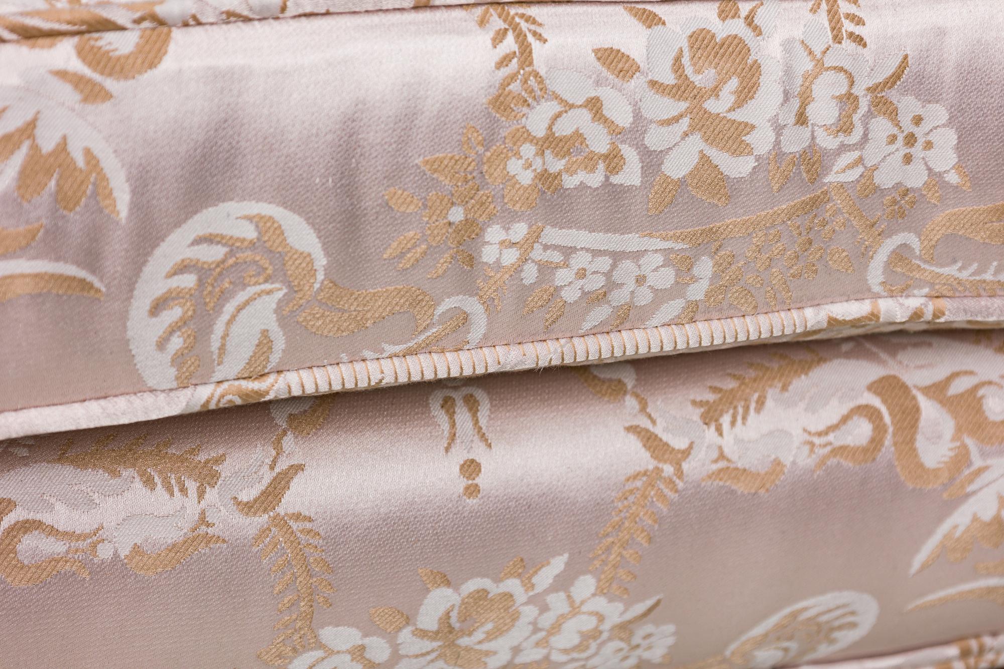 Bronze French Empire Style Mahogany Pink Chaise For Sale
