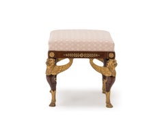 5 French Empire Style Sphinx Mahogany Benches