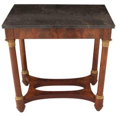 empire style tables French Empire Style Mahogany Table with Marble Top