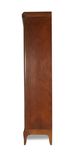 French Empire Style Mahogany Two Door Mirrored Armoire