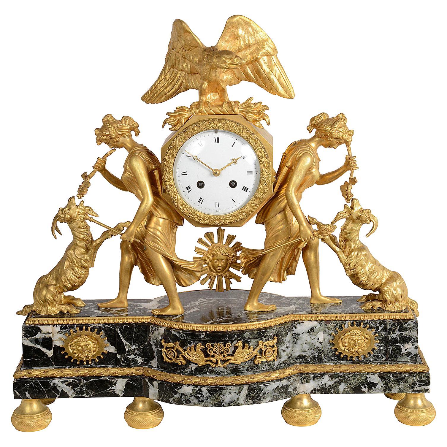 French Empire Style Mantel Clock, circa 1820