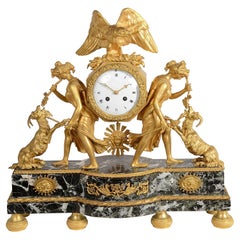 Antique French Empire Style Mantel Clock, circa 1820