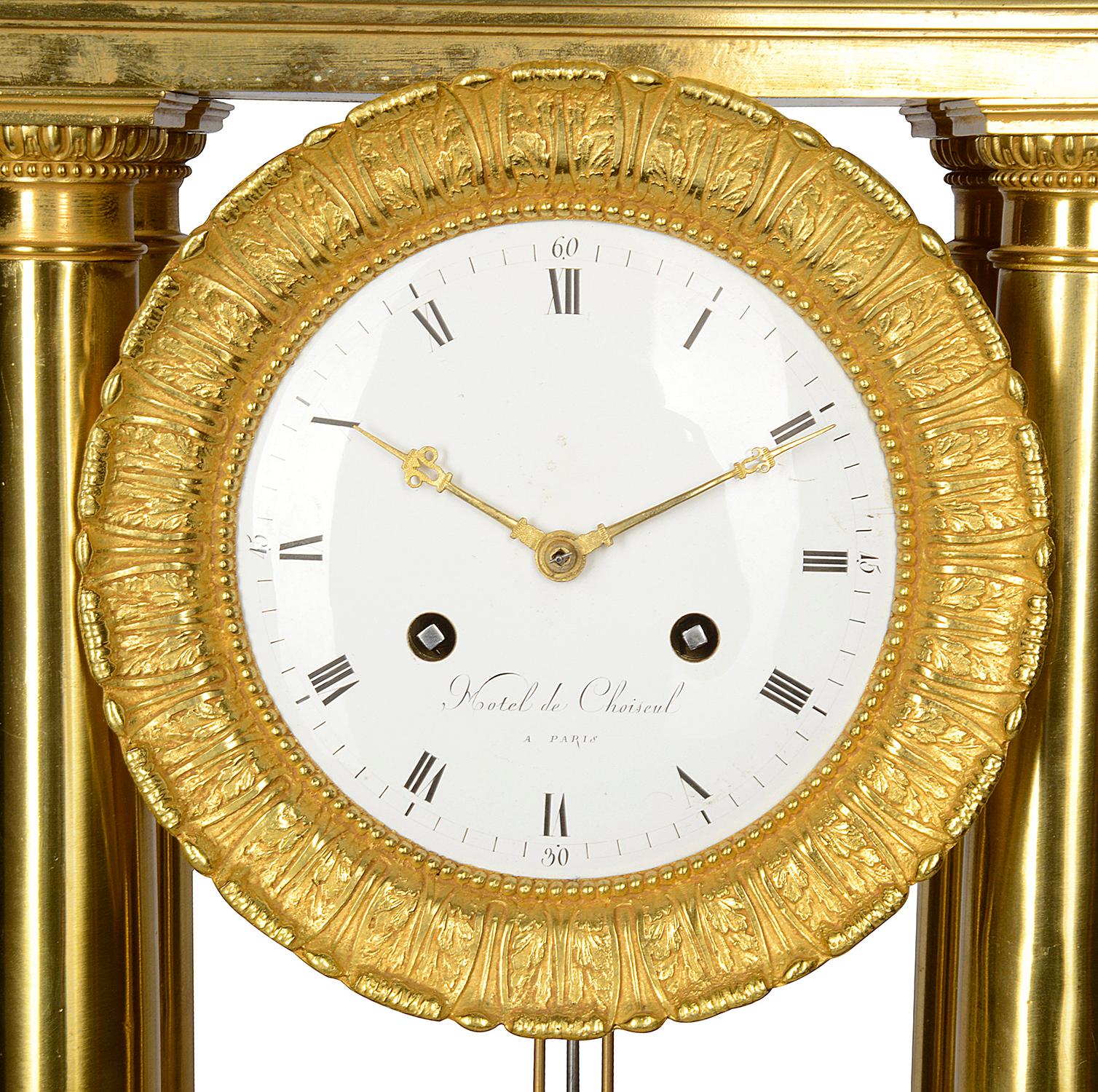 Gilt French Empire Style Mantel Clock, circa 1880
