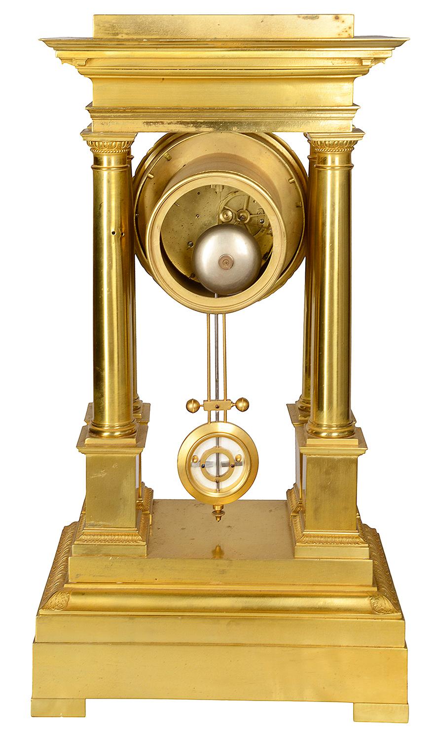 Ormolu French Empire Style Mantel Clock, circa 1880