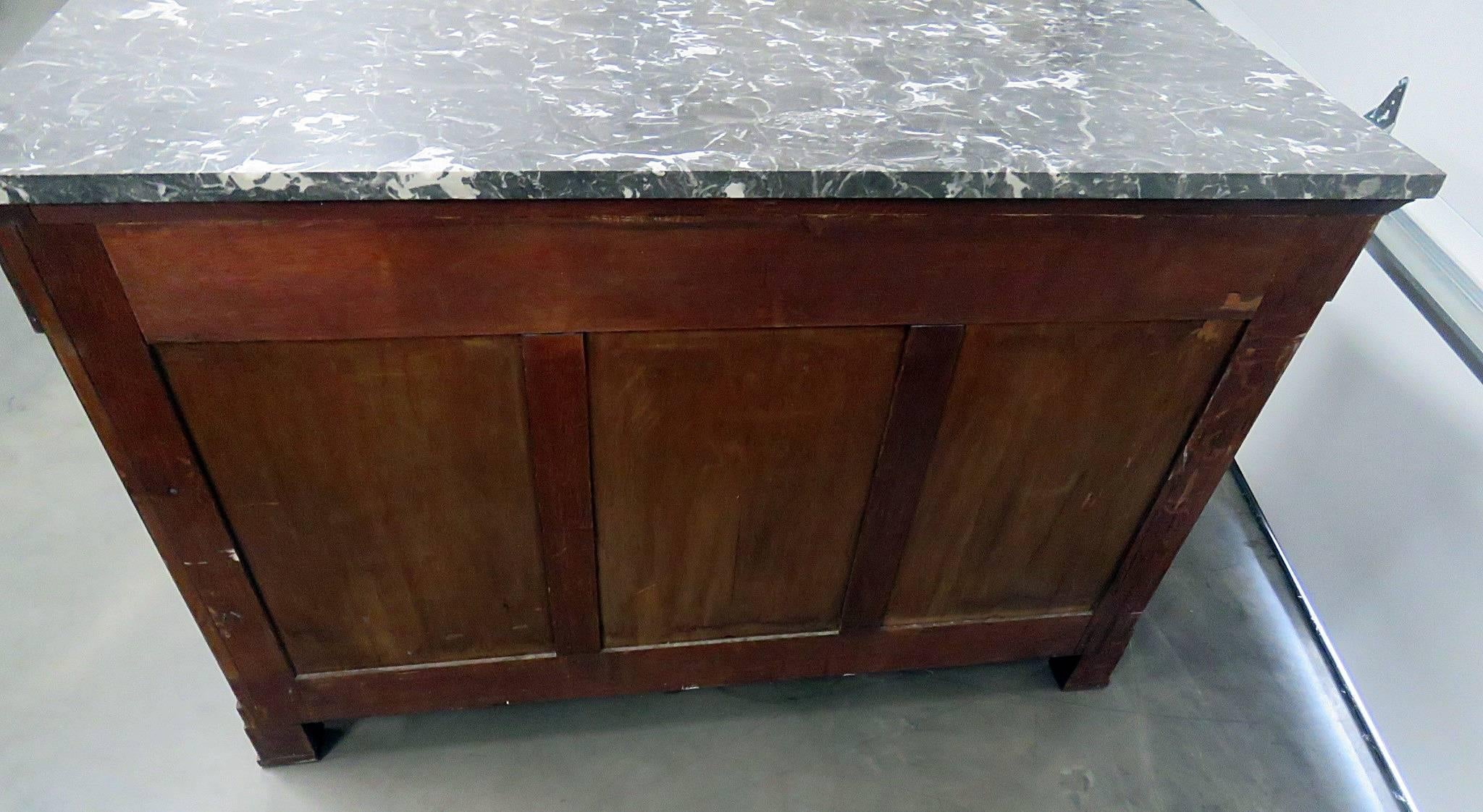 20th Century French Empire Style Marble-Top Commode