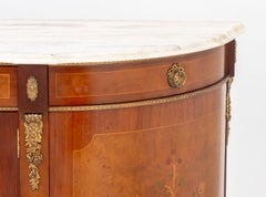 French Empire Style Marble Top Mahogany Sideboard