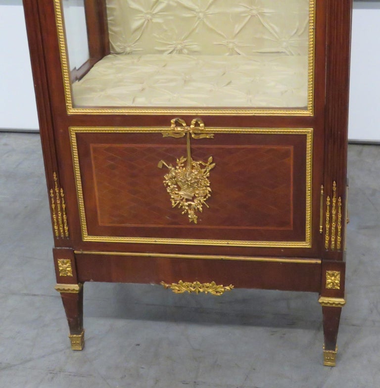 French Louis XVI MarbleTop China Vitrine Manner of Sormani