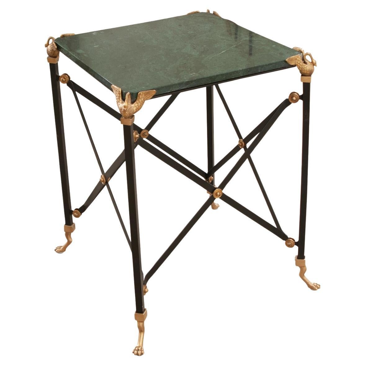 French Empire Style Marble Topped Table For Sale