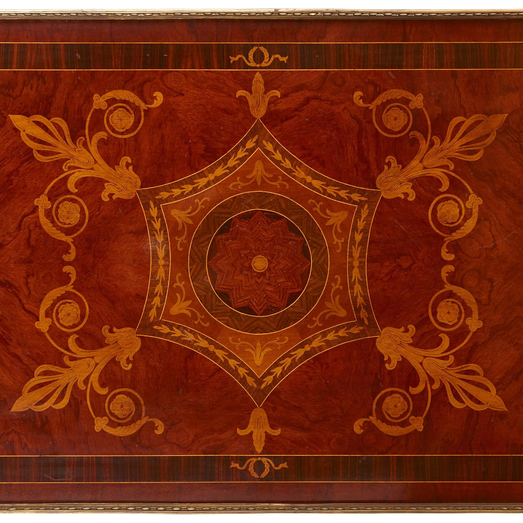 French Empire Style Marquetry Coffee Table In Excellent Condition In London, GB