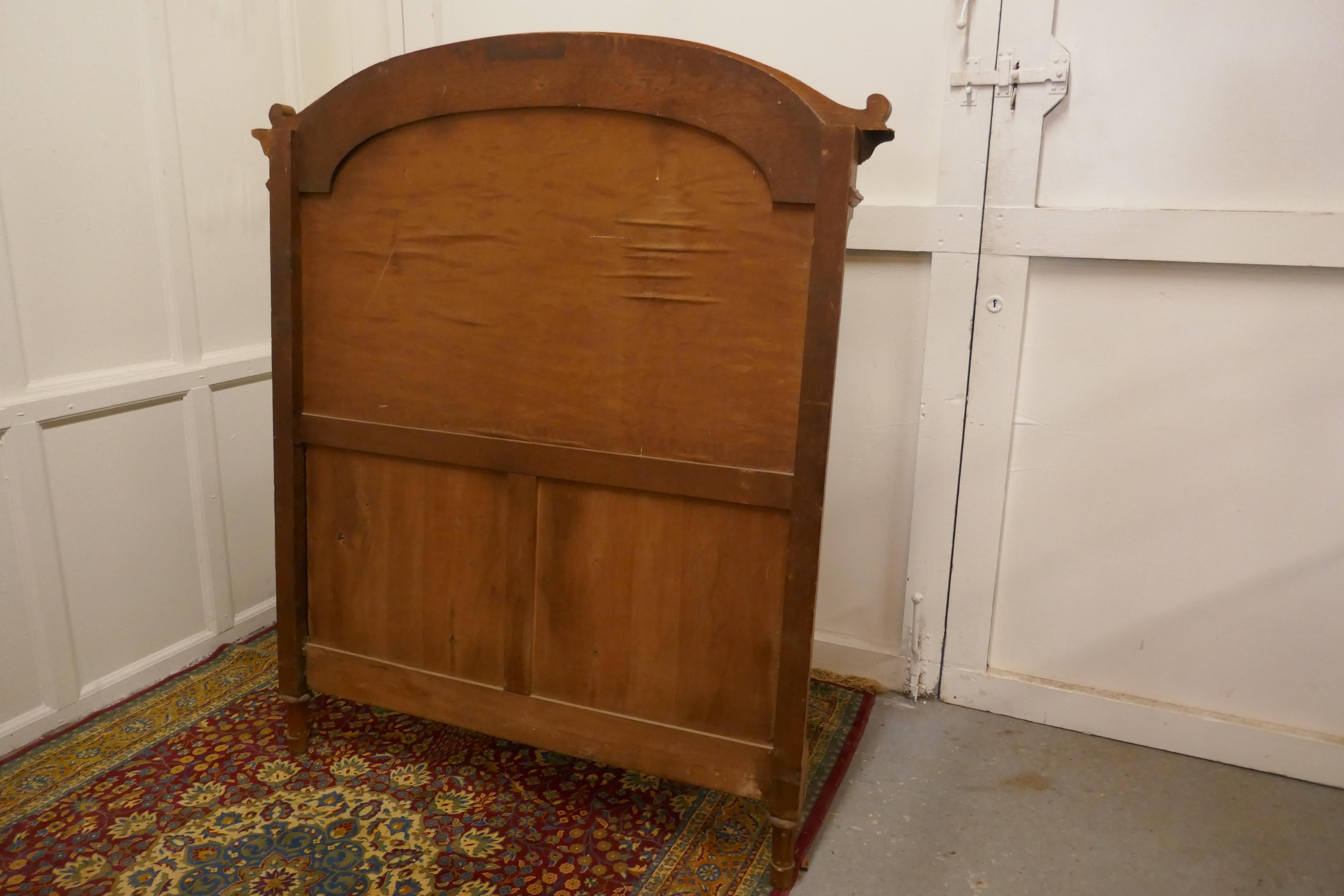 French Empire Style Oak Single Bed Head Board In Good Condition In Chillerton, Isle of Wight