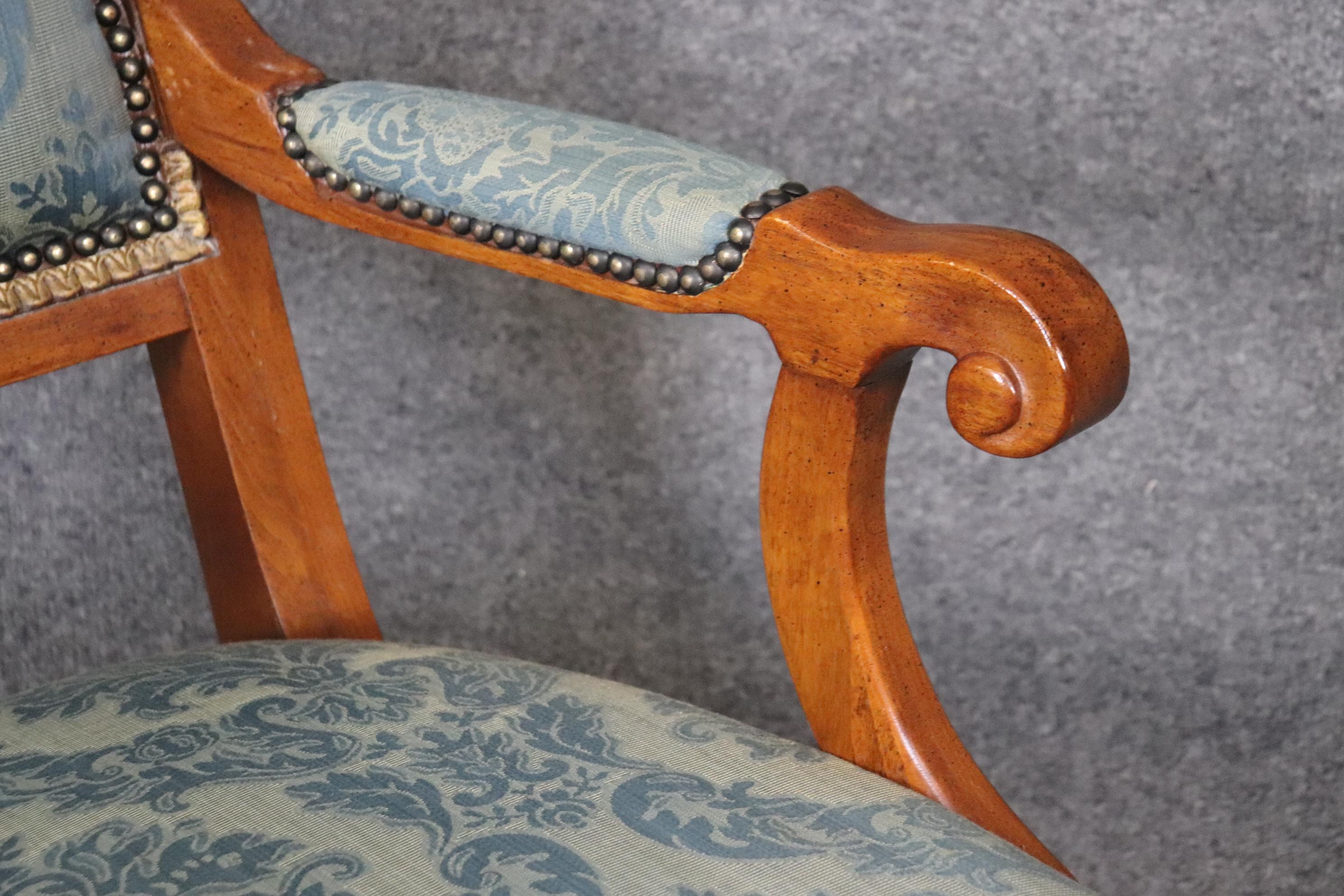Métal Fauteuil ou chaise de trône classique en bronze doré de style Empire Henredon en vente