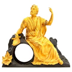 French Empire Style Philosopher Bronze Clock Mount