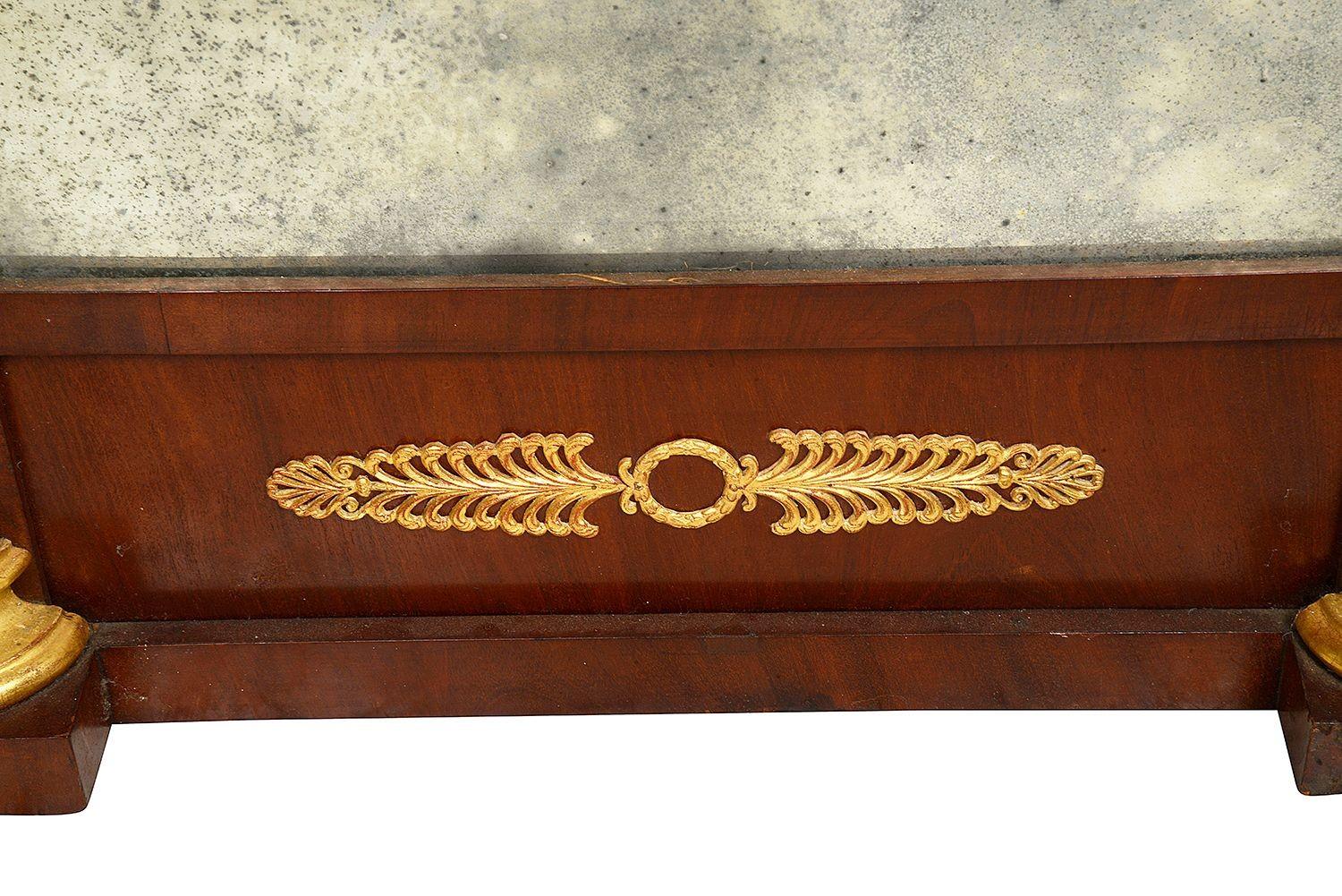 Specchio in vetro Pier in stile Impero francese, 1860 circa In condizioni buone in vendita a Brighton, Sussex