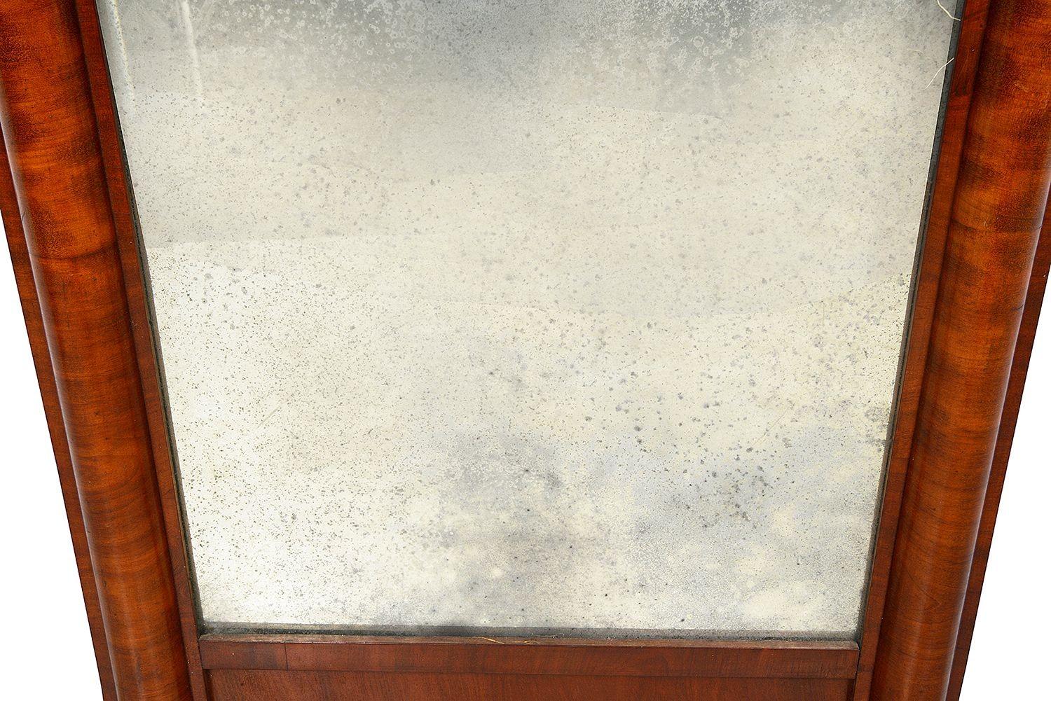 XIX secolo Specchio in vetro Pier in stile Impero francese, 1860 circa in vendita