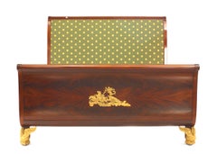French Empire Mahogany Queen Bed