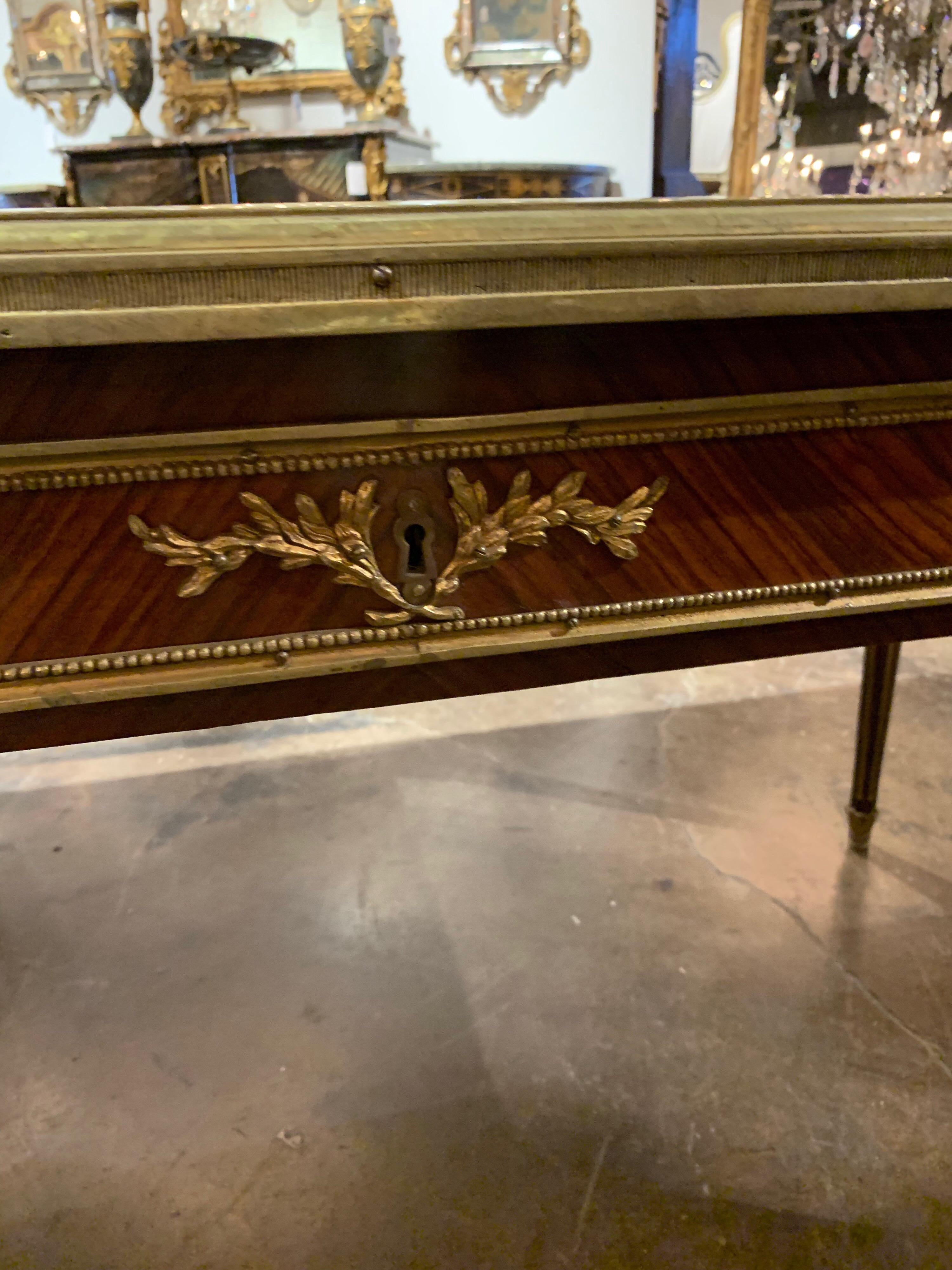 20th Century French Empire Style Rosewood and Gilt Bronze Mounted Desk