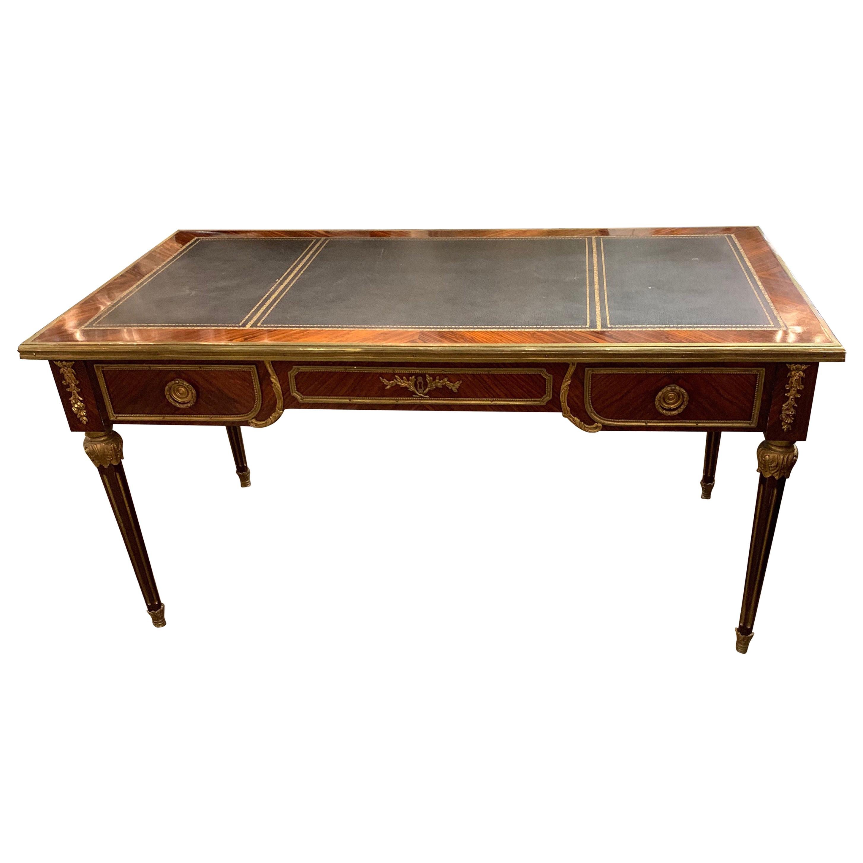 French Empire Style Rosewood and Gilt Bronze Mounted Desk