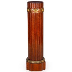 French Empire Style Rosewood, Mahogany and Bronze Columnar Pedestal