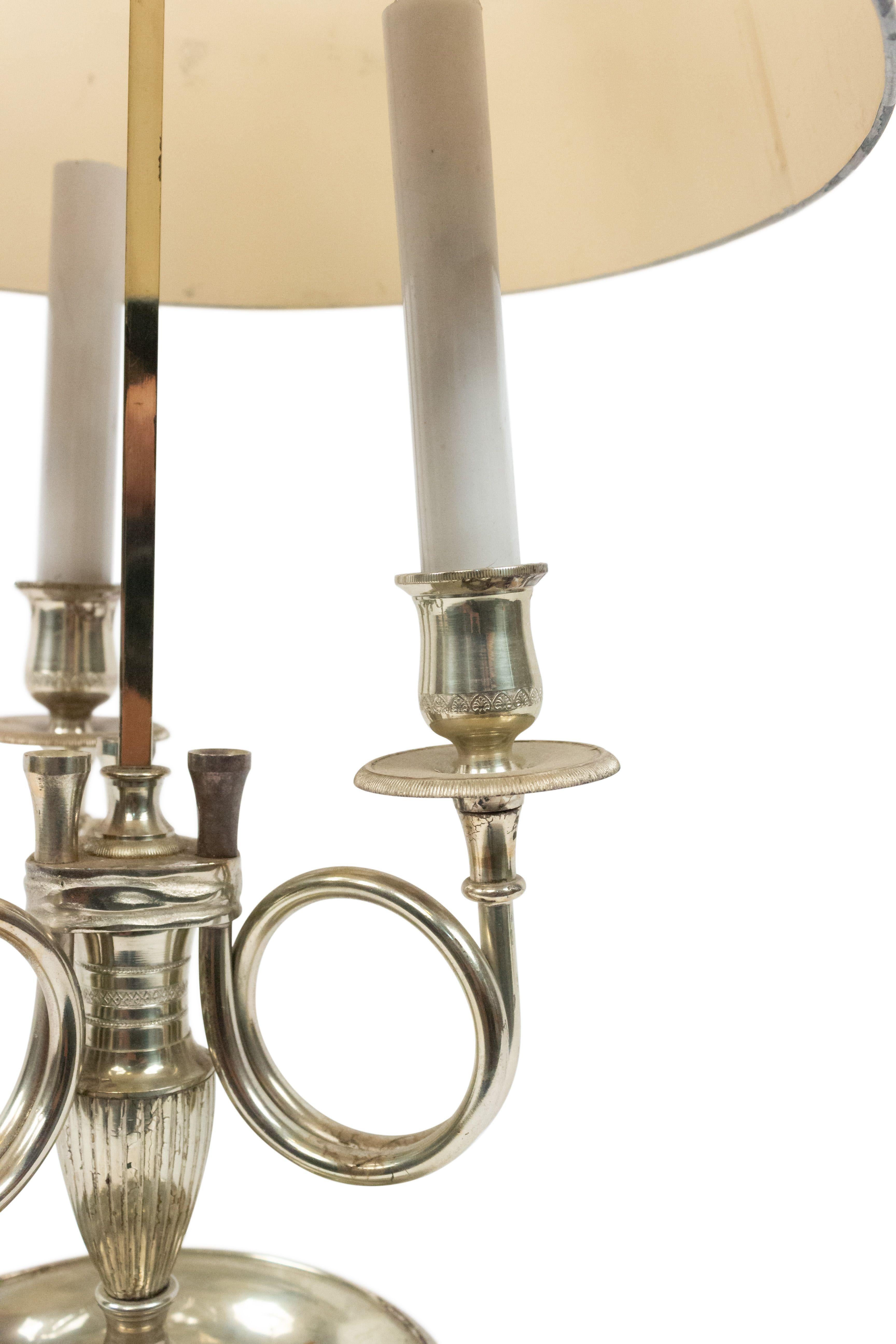 French Empire Style Silver Plate Table Lamps 6