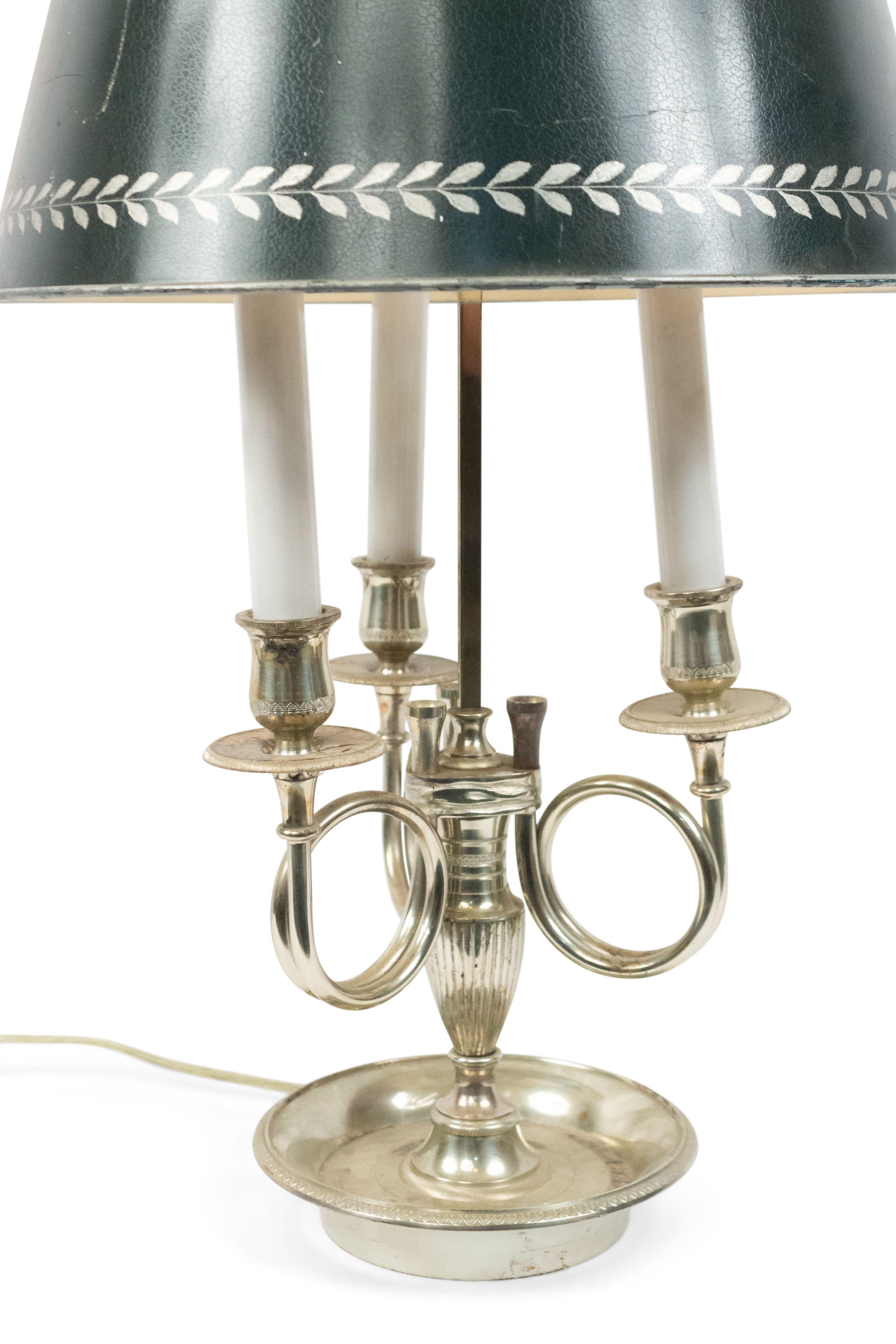 French Empire Style Silver Plate Table Lamps 4