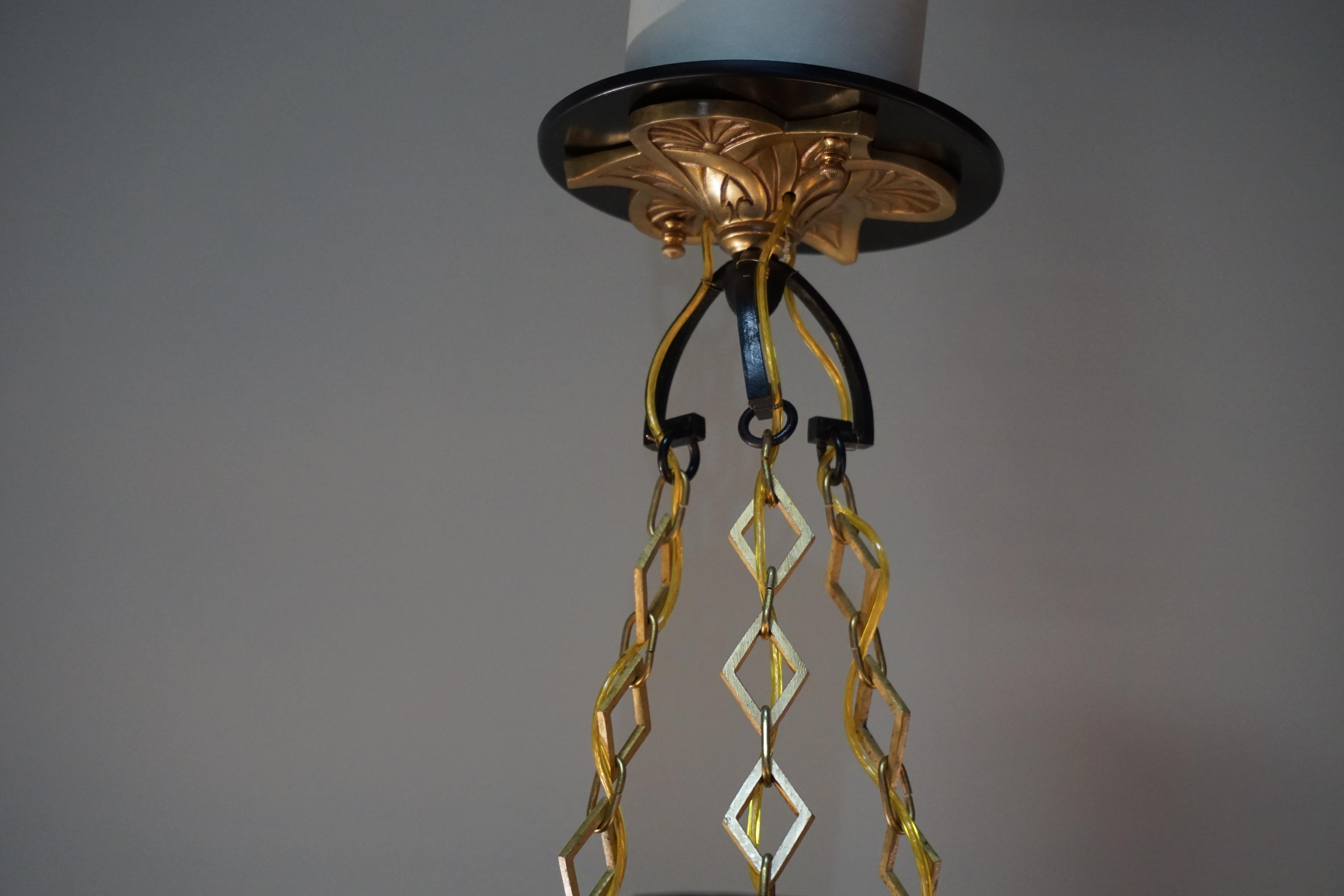 French Empire Style Six-Arm Bronze Chandelier 3