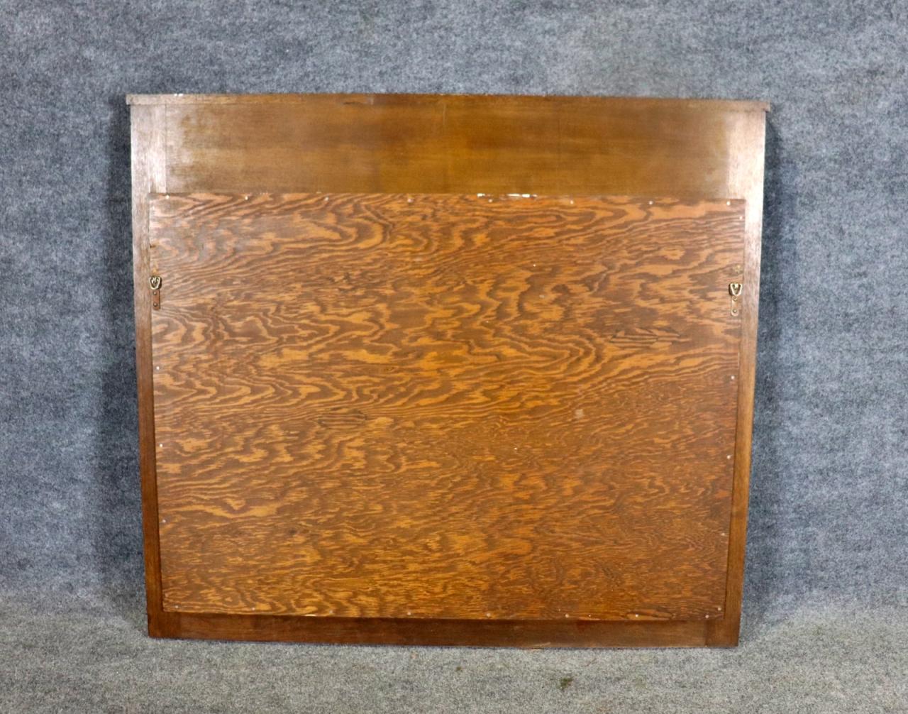 French Empire Style Solid Walnut Bronze Ormolu Mantel Buffet Wall Mirror For Sale 5