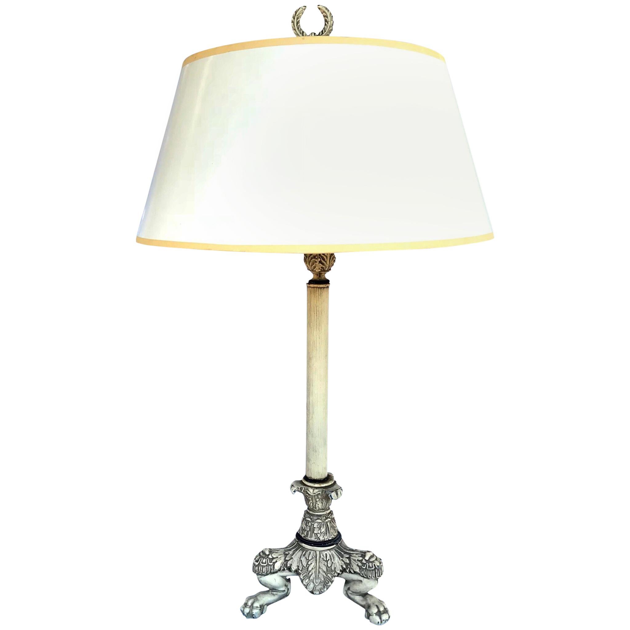 French Empire Style Table Lamp by Chapman Brass For Sale