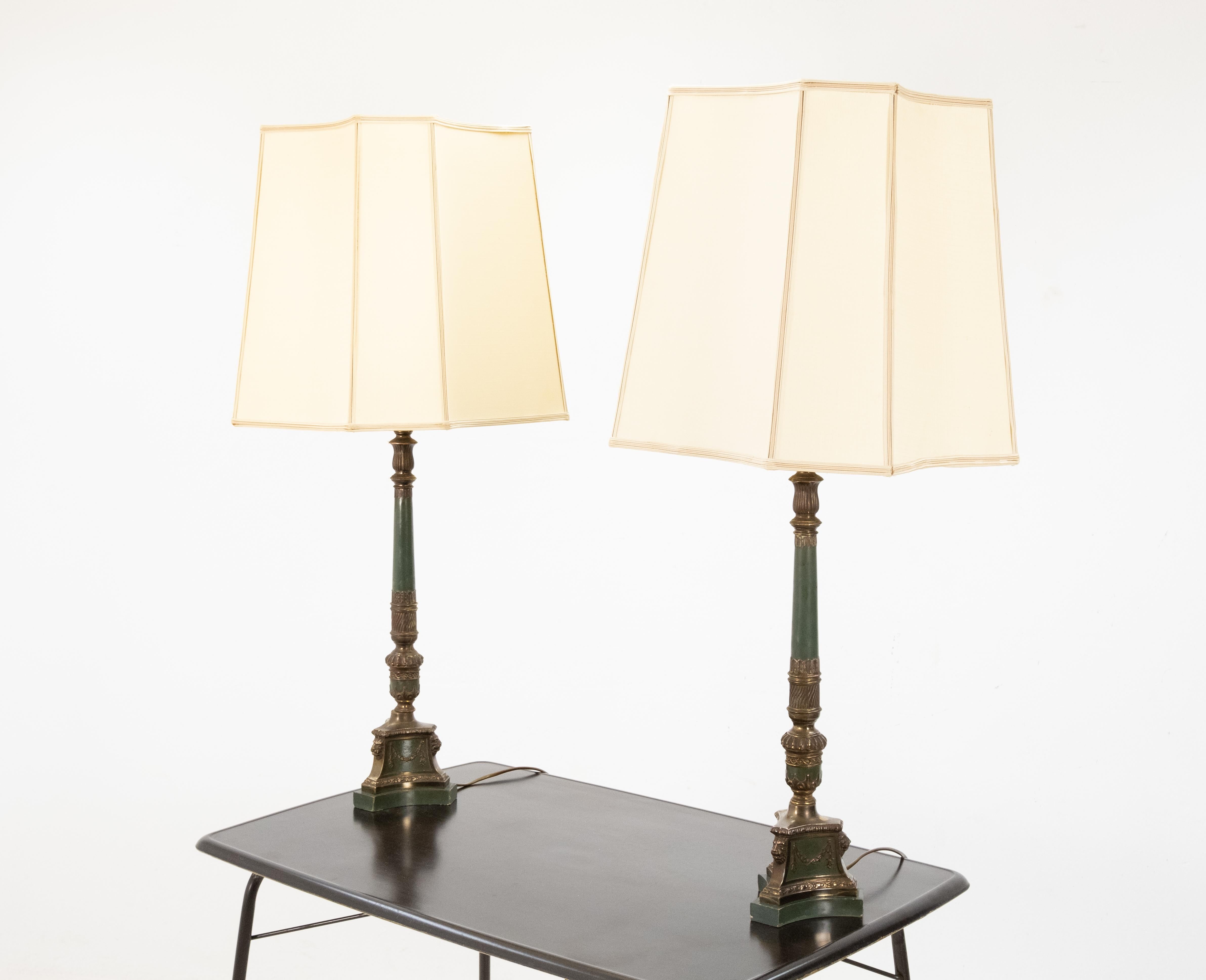 French Empire Style Table Lamps In Good Condition In Den Haag, NL