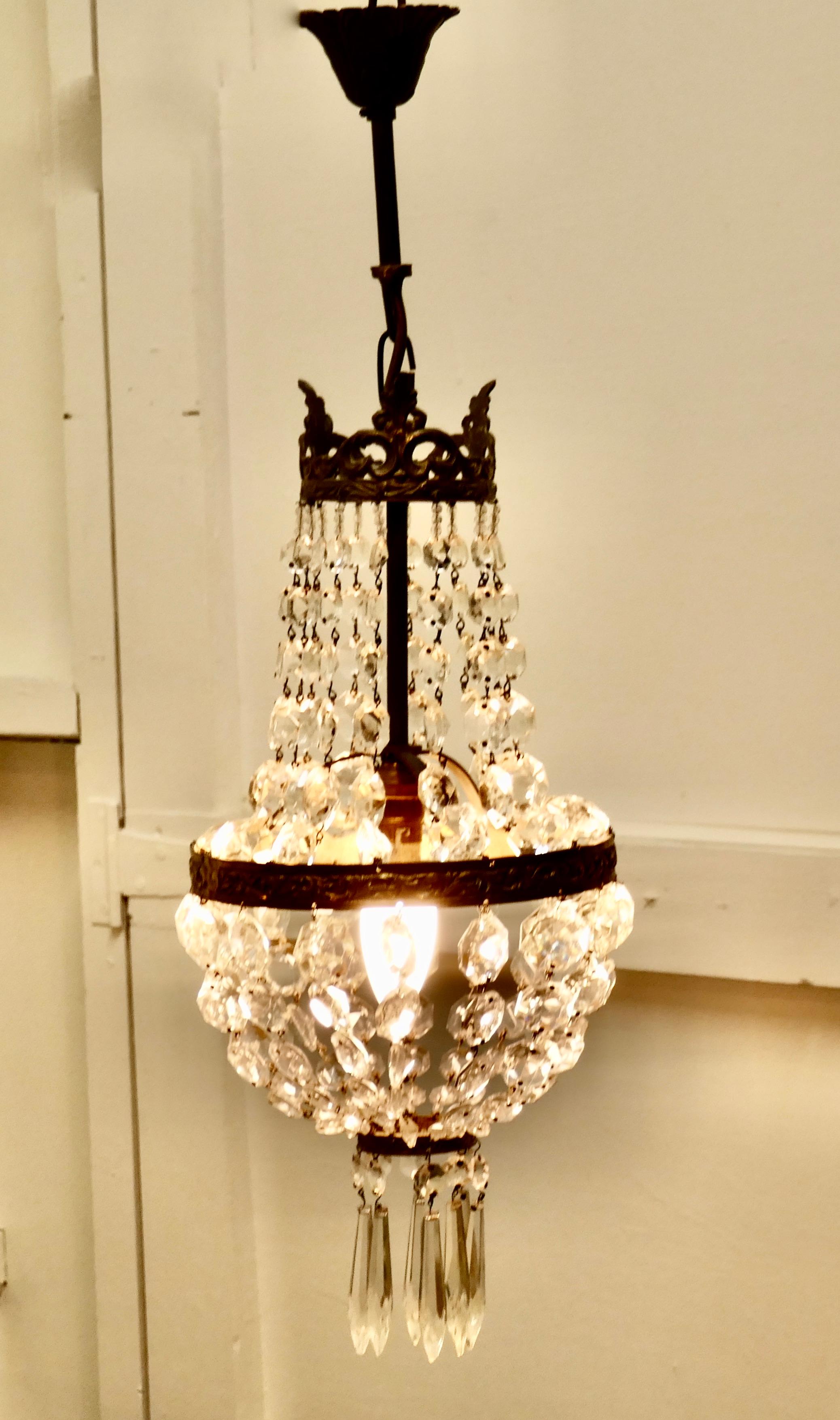 French Provincial French Empire Style Tent Chandelier