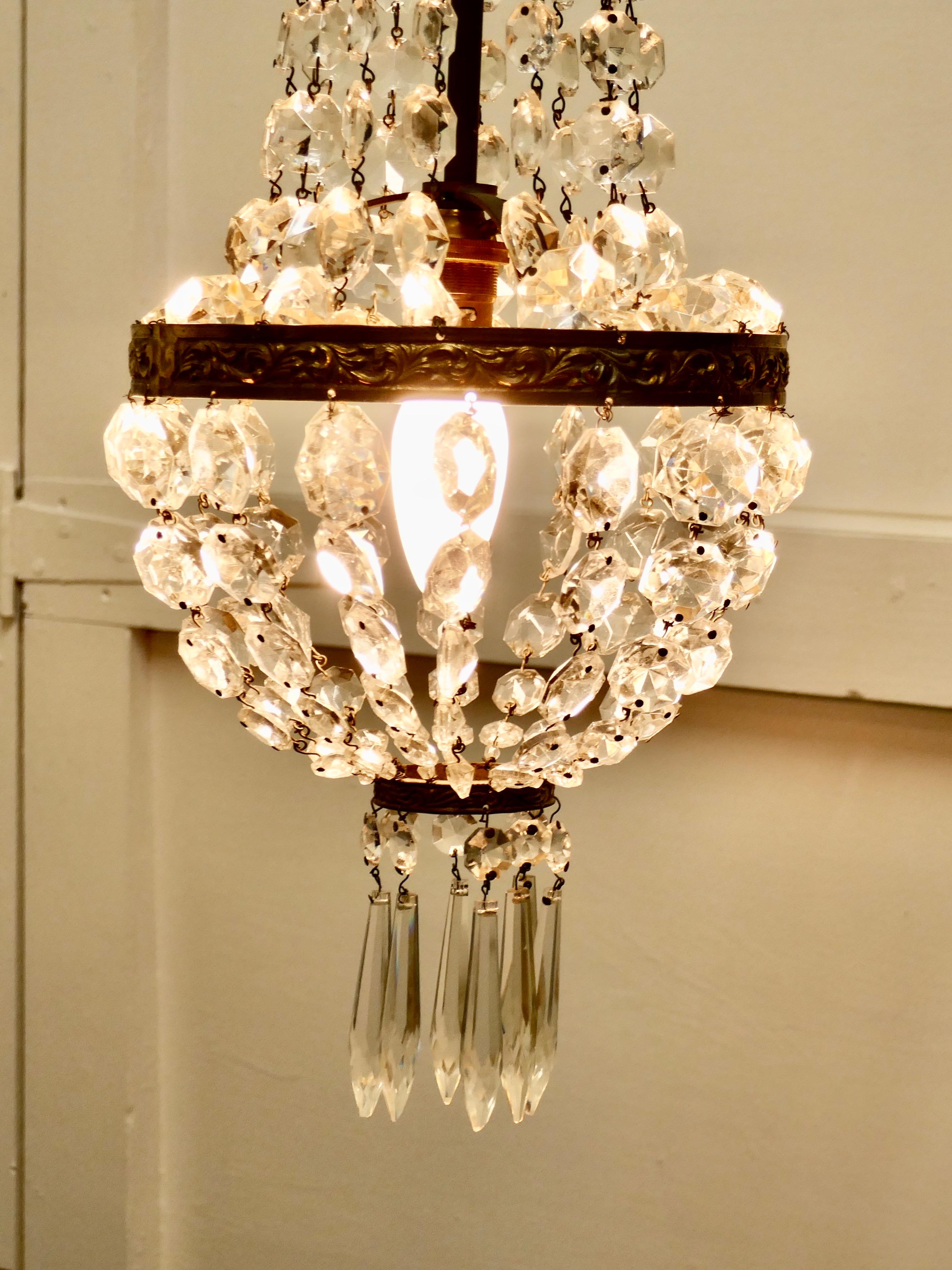 20th Century French Empire Style Tent Chandelier