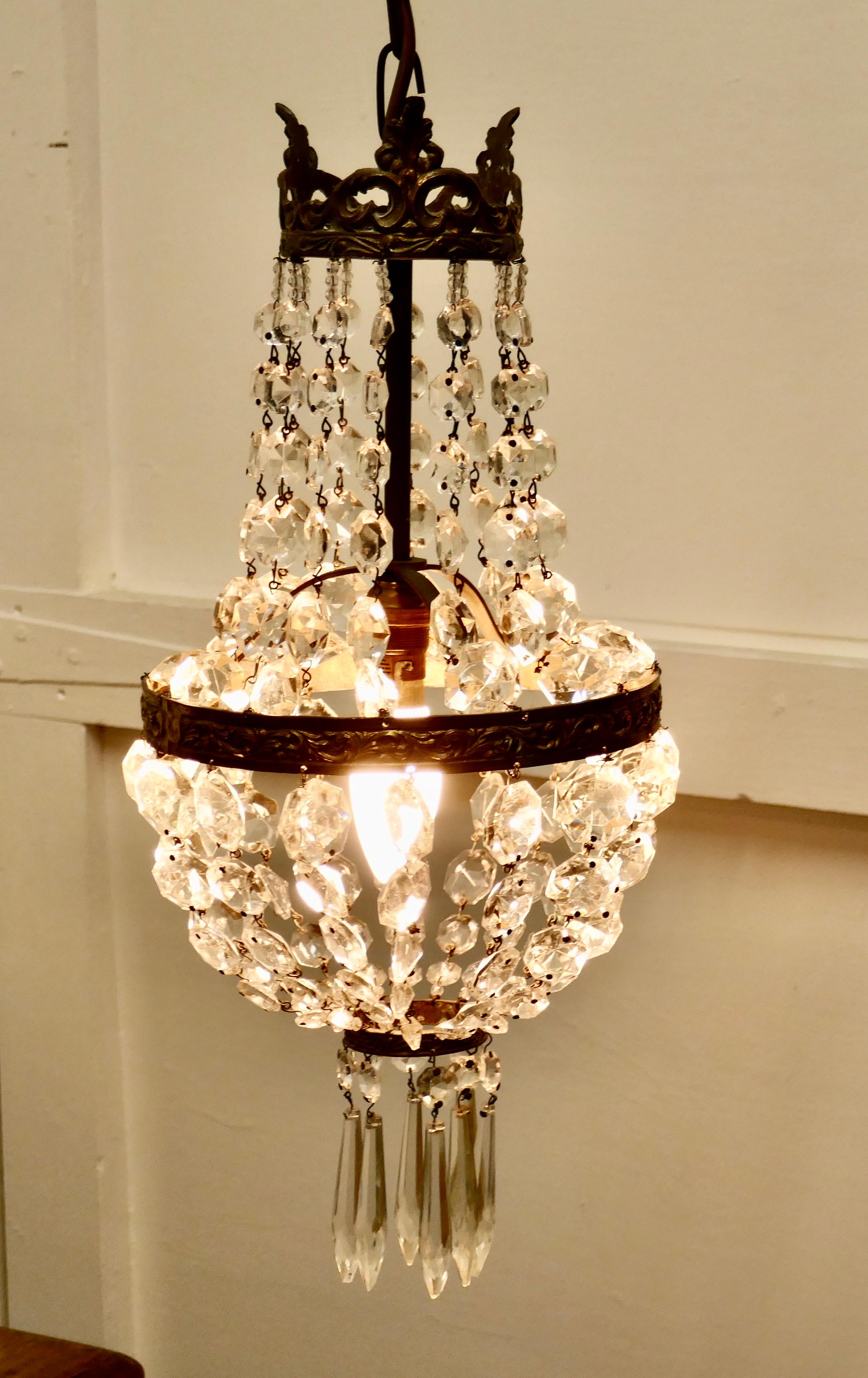 Crystal French Empire Style Tent Chandelier