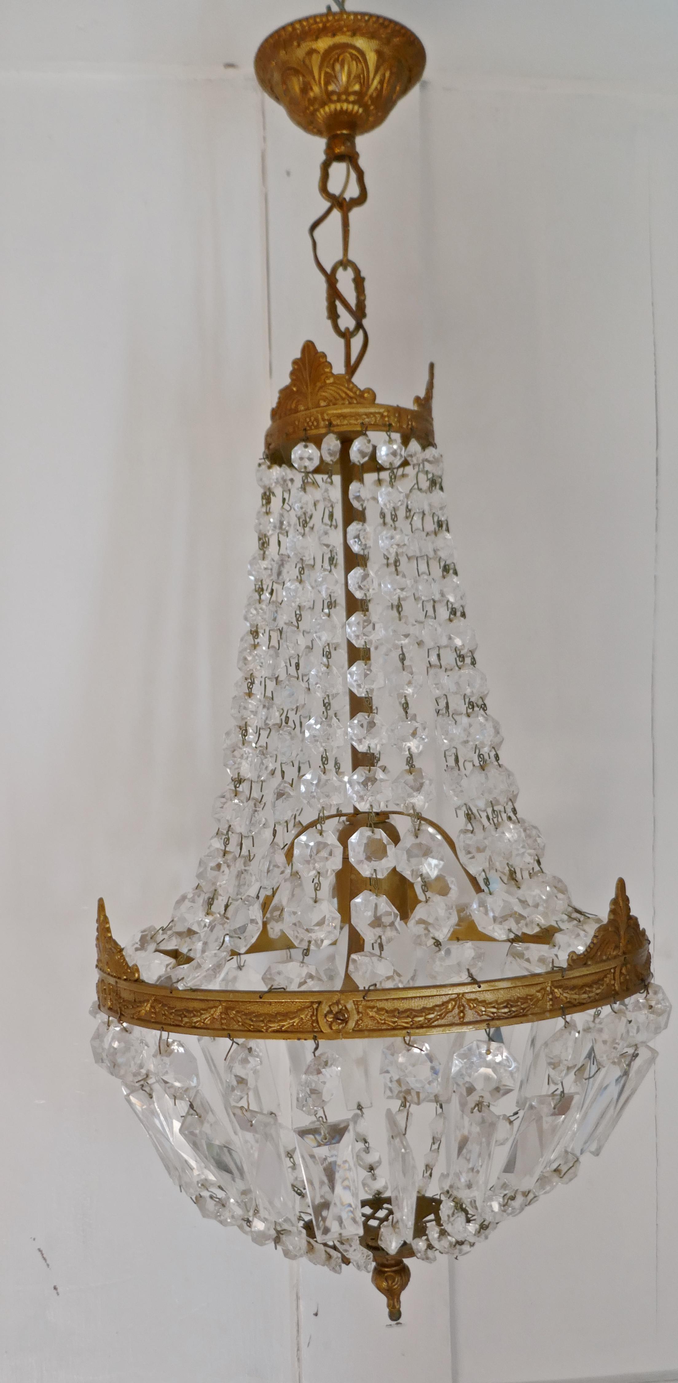 French Empire Style Tent Chandelier 4
