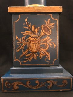English Regency Style Toleware Lamp By Gherardo Degli Albizzi