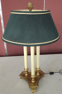 French Empire Style Triple Bouillotte Table Lamp