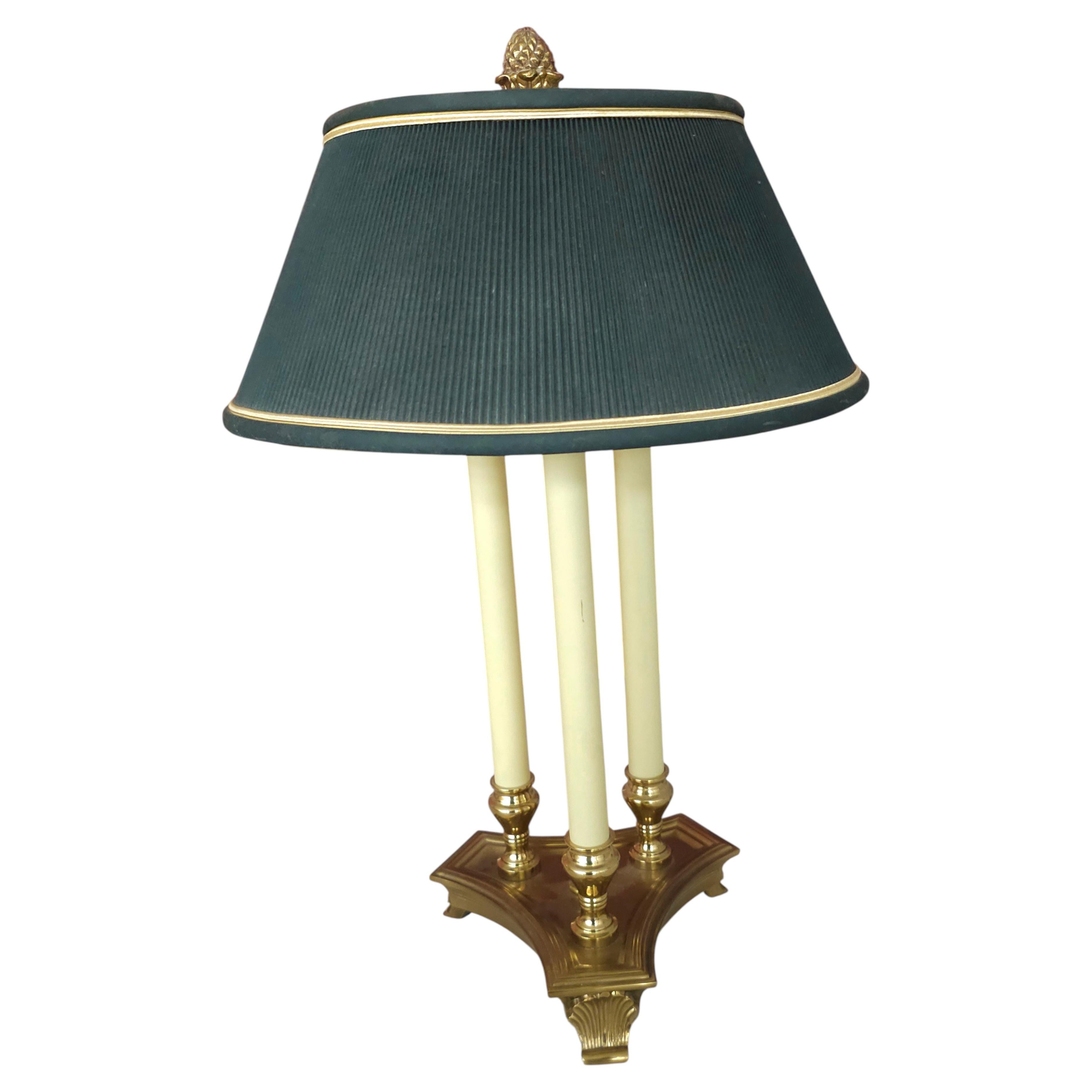 French Empire Style Triple Bouillotte Table Lamp