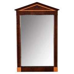 Miroir mural de style Empire avec support de queue