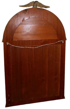 French Empire Style Wall Mirror With Faux Marble Att. To Maitland-Smith