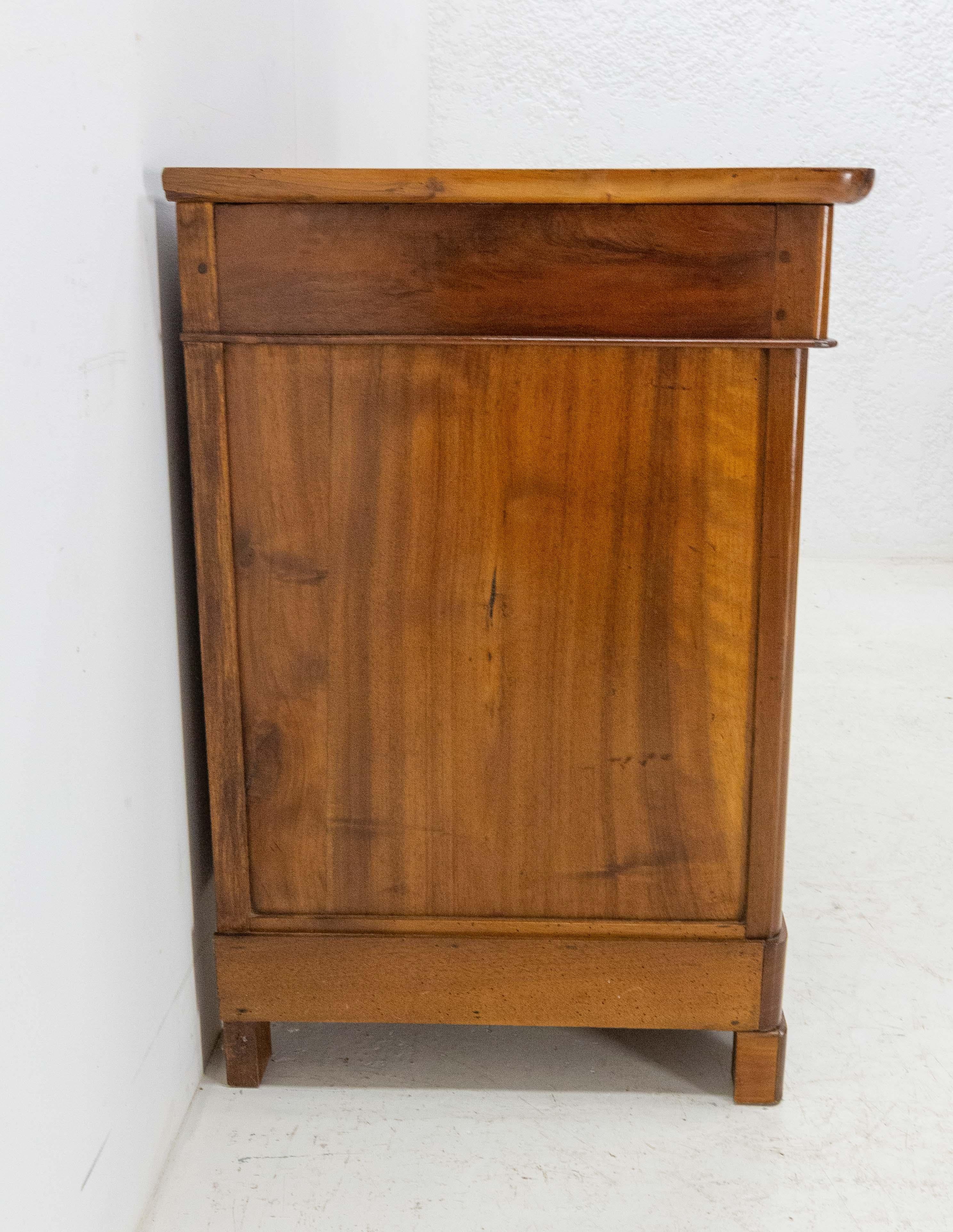 Brass French Empire Style Walnut Commode Chest of Drawers, circa 1920 For Sale