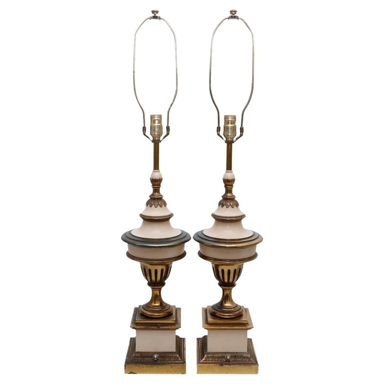 Hollywood Regency Style Brass Table Lamps By Stiffel A Pair For At 1stdibs Hollywood Regency Style Brass Table, How Much Is A Stiffel Lamp Worth
