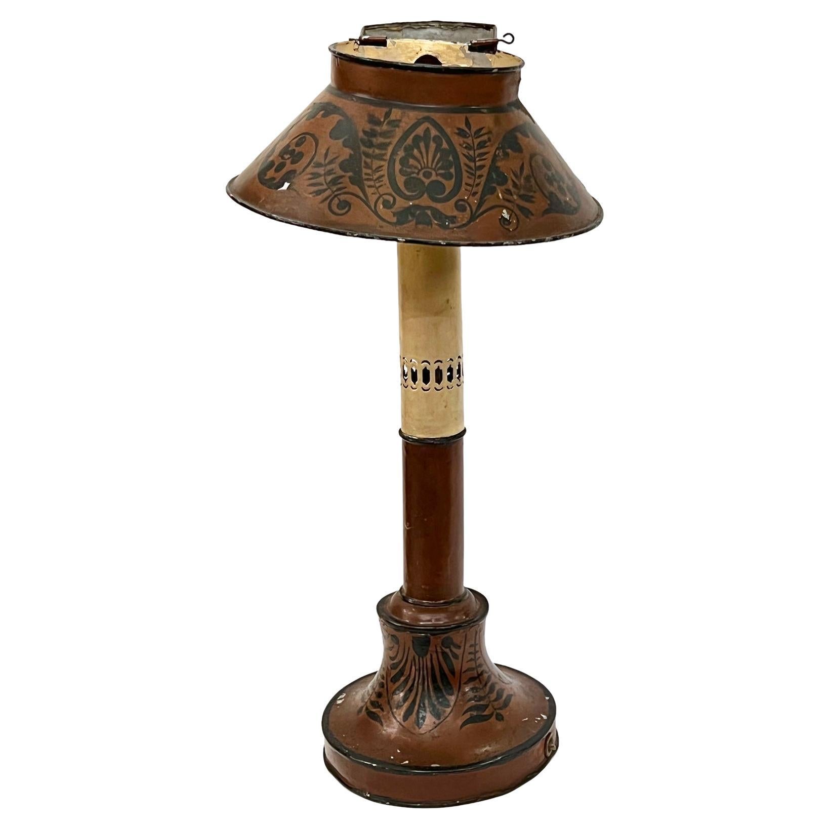 French Empire Tole Desk Lamp