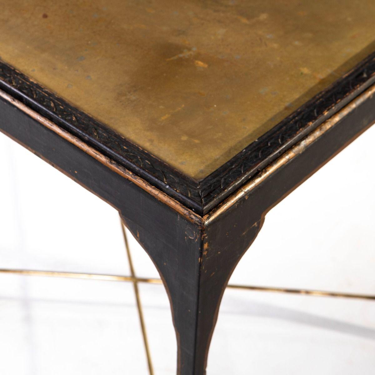 Ottone Tavolo impero francese con piano in ottone in vendita