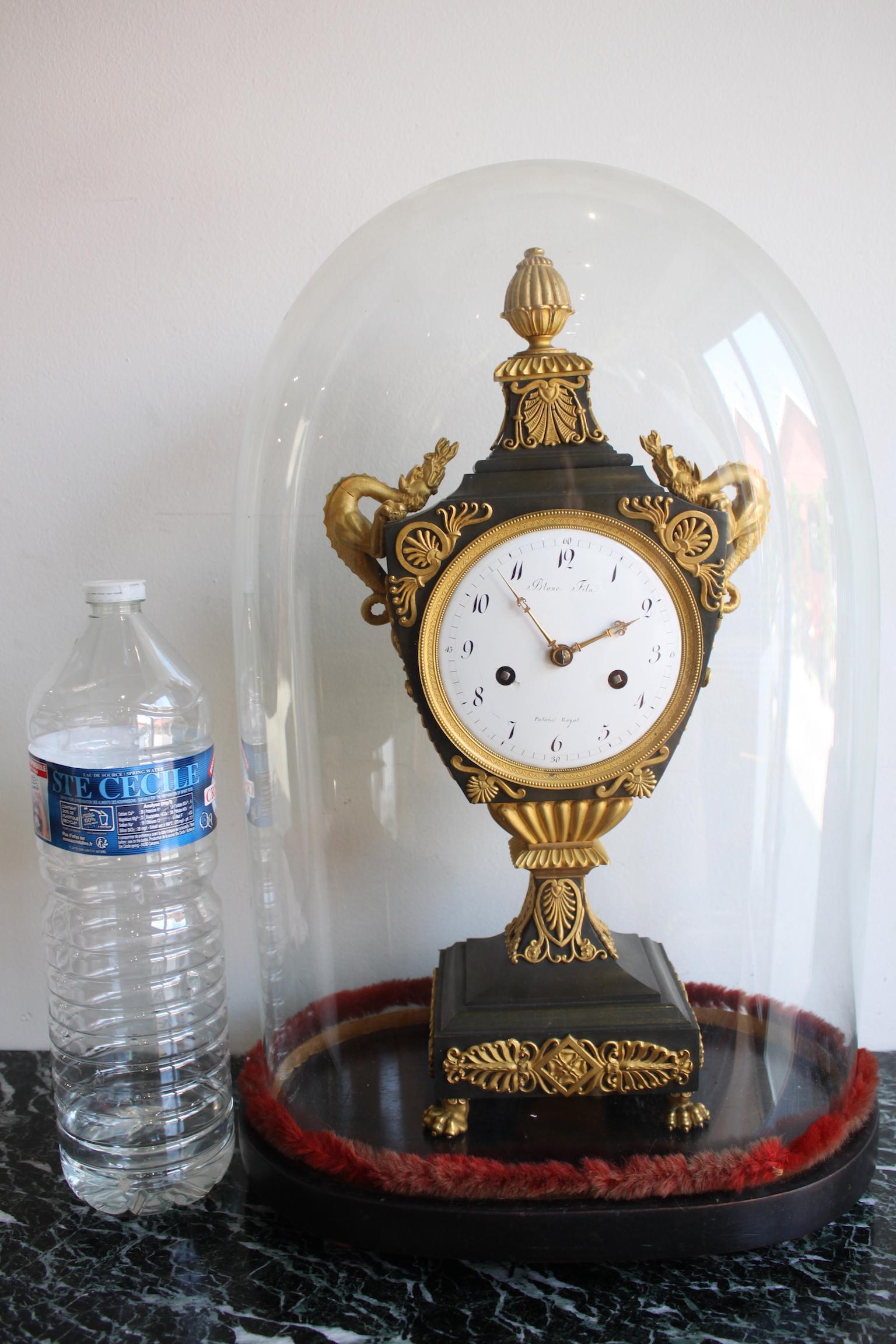 French Empire Urn Clock With His Globe For Sale 5