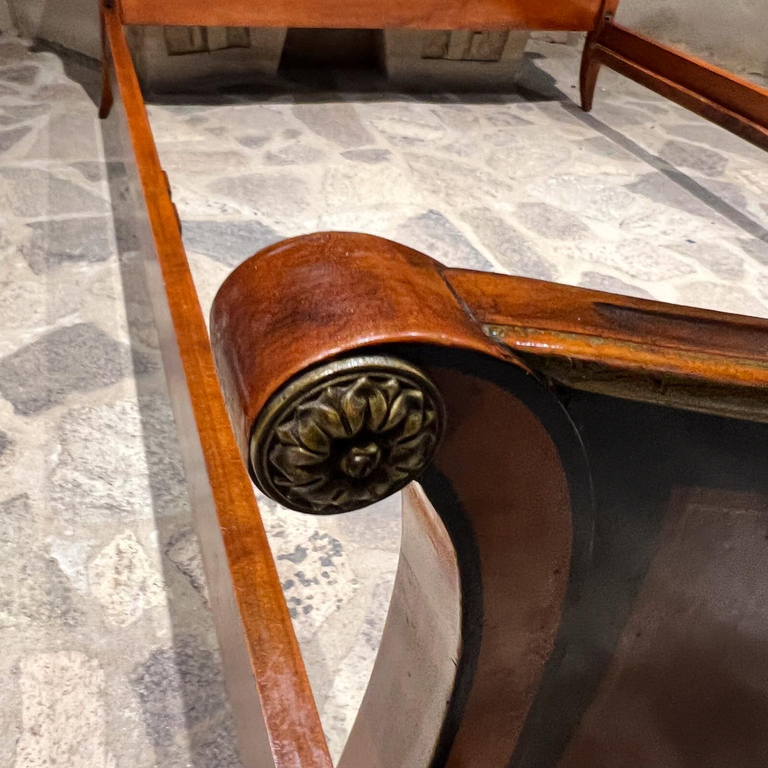 Gold French Empire Walnut Bed Exquisite Bronze Ormolu Landstrom For Sale